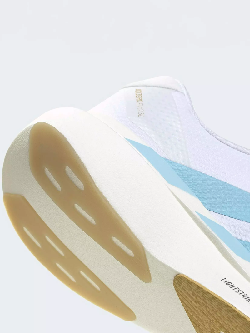 Adidas Adizero EVO SL Woven Women's Road Running Shoe in White-5